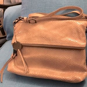 Margot New York bag with pewter hardware. Slim strap. Full zip top. Like new.